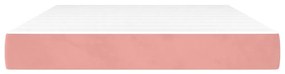 Στρώμα με Pocket Springs Ροζ 140x190x20 εκ. Βελούδινο - Ροζ