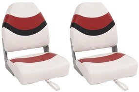 vidaXL Καθίσματα Σκάφους Πτυσσόμενα με Ψηλή Πλάτη 2 Τεμ. 44x38x55 εκ.