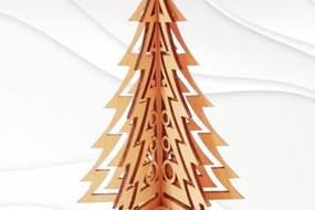 Intra απο ξύλο plywood 3mm-4mm πάχος Χριστουγεννιάτικο δέντρο τρισδιάστατου παζλ, κοπής με λέιζερ Δίασταση 15x15 cm INTRAFABR-36596428