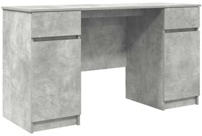 vidaXL Γραφείο Γκρι σκυροδέματος 140 x 49 x 76 εκ. Επεξεργασμένο ξύλο
