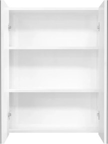 vidaXL Ντουλάπι Μπάνιου με Καθρέφτη 60x15x75 εκ. Λαμπερό Λευκό από MDF