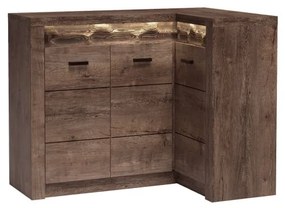 INDIANAPOLIS corner chest of drawers KAT I15 dark ash tree