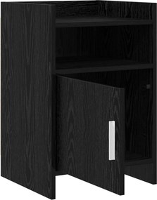 vidaXL Κομοδίνα Μαύρη Δρυς 40 x 36 x 60 εκ Επεξεργασμένο Ξύλο