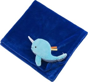 Κουβέρτα Fleece Αγκαλιάς (68.5x100) Zoocchini Whale