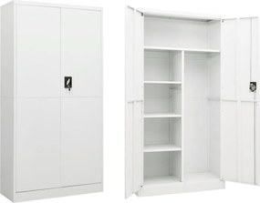 vidaXL Φοριαμός Λευκός 90 x 40 x 180 εκ. Ατσάλινος