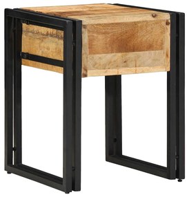vidaXL End Table με συρτάρι Καφέ 40 x 40 x 50 cm Μασίφ ξύλο μάνγκο