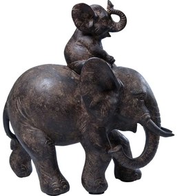 Διακοσμητικό Ελέφαντας Καφέ-Γκρι (PL) - Μαύρο