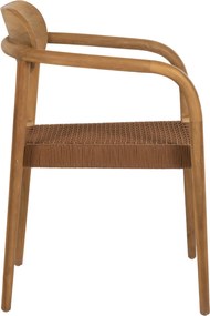 ΠΟΛΥΘΡΟΝΑ OSLO HM9636.01 ΞΥΛΟ TEAK ΦΥΣΙΚΟ &amp; ΣΧΟΙΝΙ--B’ΔΙΑΛΟΓΗΣ 55x54x80Y εκ.