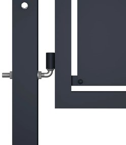 vidaXL Πόρτα Κήπου Ανθρακί 300x100 εκ. από Ατσάλι