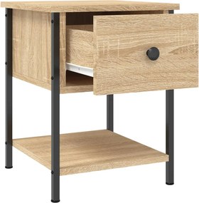 vidaXL Κομοδίνα 2 τεμ. Sonoma Δρυς 34x35,5x45εκ από Επεξεργασμένο Ξύλο