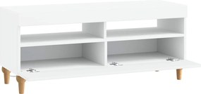 vidaXL Ντουλάπα LED Τηλεόρασης Λευκό Επεξεργασμένο Ξύλο