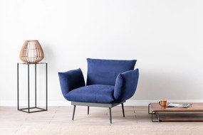 Πολυθρόνα Σκούρο Μπλε JAX SOLO 80x90x95