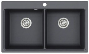 Helika Magna SQM 200 Ένθετος Γρανιτένιος Νεροχύτης Μ86xΠ51cm Γραφίτης