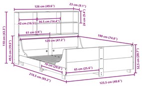 ΚΡΕΒΑΤΙ ΒΙΒΛΙΟΘΗΚΗ ΧΩΡΙΣ ΣΤΡΩΜΑ ΛΕΥΚΟ 120X190 ΕΚ ΜΑΣΙΦ ΠΕΥΚΟ 3323825