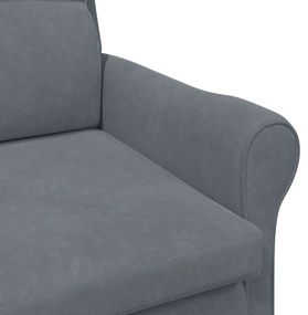 vidaXL Πολυθρόνα Σκούρο γκρι Βελούδο