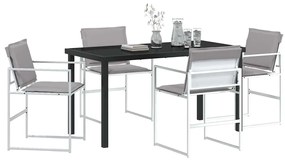 vidaXL Σέτ φαγητού για κήπο 5 pcs Λευκό 140 x 70 x 73 cm