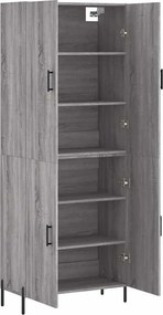 vidaXL Ντουλάπι Γκρι Sonoma 69,5 x 34 x 180 εκ. Επεξεργασμένο Ξύλο