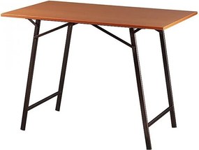 Τραπέζι μεταλλικό σε χρώμα μαύρο/καφέ 110x70x72