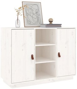 vidaXL Συρταριέρα Λευκή 100x40x75 εκ. από Μασίφ Ξύλο Πεύκου