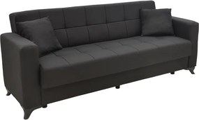 Σετ σαλονιού 2τεμ Modesto pakoworld ύφασμα σε μαύρη απόχρωση