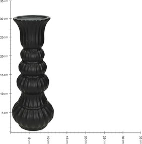 Κηροπήγιο ArteLibre Μαύρο Κεραμικό 11x11x31cm