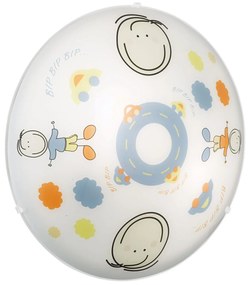 Φωτιστικό Οροφής Junior 2 88972 White-Blue Eglo Metal, Glass