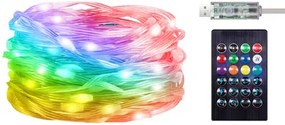 POWERTECH smart LED καλωδιοταινία HLL-0131, RGB, IP44, Bluetooth, 10m