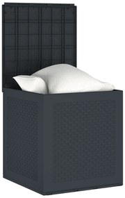 vidaXL Κιβώτιο Αποθήκευσης Ανθρακί 55x53x57 cm PP