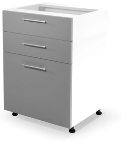 VENTO DS3-60/82 lower cabinet with drawers, color: white/light grey DIOMMI V-UA-VENTO-D3S_H-60/82-J.POPIEL DIOMMI-60-22800