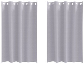 vidaXL Κουρτίνες 2 pcs Μεταλλικό Γκρι 175 x 140 εκ. Πολυεστέρας
