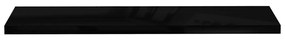 Ράφια Τοίχου Γυαλιστερά Μαύρα 2 Τεμάχια 120x23,5x3,8 εκ. MDF - Μαύρο