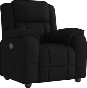 vidaXL Πολυθρόνα Ανακλινόμενη Μαύρη Υφασμάτινη