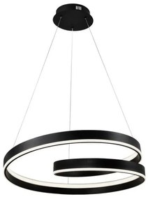 Κρεμαστό Φωτιστικό Οροφής LED 59W 3000K 120x60 Capri Viokef 4291300 Μαύρο