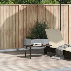 Κήπος Τραπέζι καφέ ορθογώνιο καφέ 80x40x37 cm Poly Rattan - Καφέ