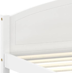 vidaXL Πλαίσιο Κρεβατιού Λευκό 140 x 200 εκ. από Μασίφ Ξύλο Πεύκου
