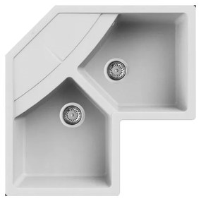 Νεροχύτης κουζίνας UNICO Corner Bianco 68 ELLECI 83x83cm