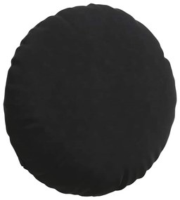 vidaXL Μαξιλάρια καθισμάτων 2 pcs Μαύρο Ø 40 x 13 εκ. Βελούδο