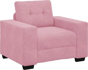 vidaXL Πολυθρόνα-Καναπέ Ροζ Βελούδινη 100x78x80 εκ.