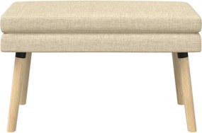 vidaXL Διπλή Επίστρωση Πάγκος Κρεμ 80 x 40 x 47 εκ. Ύφασμα