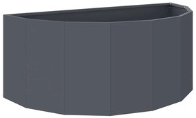 vidaXL Γλάστρα Ανθρακί 90 x 45 x 35 cm Ατσάλι