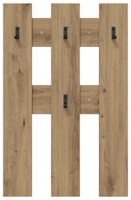 vidaXL Τοίχου Κρεμάστρα με αποθήκευση artisan δρυς 65 x 3 x 100 εκ.