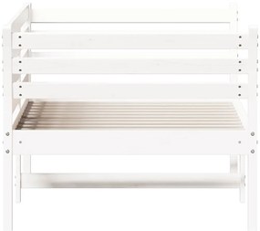 vidaXL Κρεβάτι ημέρας χωρίς στρώμα Λευκό 75x190 cm Στερεό ξύλο πεύκο