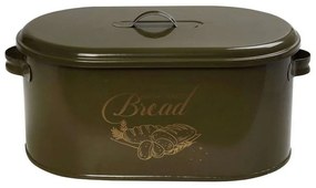 Ψωμιέρα Με Καπάκι TEM116 36x20x16,5cm Green Espiel Metal
