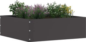 vidaXL Περίγραμμα γκαζόν Μαύρο 40 x 40 x 13 cm Ατσάλι
