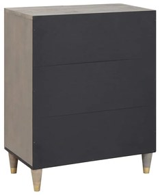 vidaXL Πλαϊνό γραφείο Γκρι και Χρυσό 60 x 33.5 x 75 εκ.