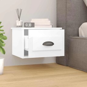 vidaXL Κομοδίνο Επιτοίχιο Λευκό 41,5 x 36 x 28 εκ.