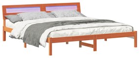 vidaXL Σκελετός Κρεβατιού Καφέ κεριού 180 x 200 cm Μασίφ ξύλο πεύκου