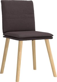 vidaXL Καρέκλες Τραπεζαρίας 6 τεμ. Σκούρο Καφέ Υφασμάτινες