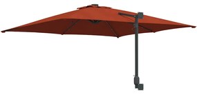 vidaXL Ομπρέλα Κήπου Τερακότα 248.5 x 247.5 x 160 εκ. ύφασμα