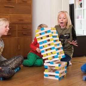 Ξύλινο Επιτραπέζιο Παιχνίδι Bs Toys Πύργος Ισορροπίας Με Ζάρι
